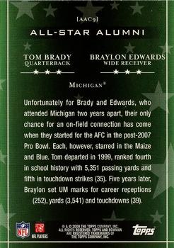 2009 Bowman Draft Picks - All-Star Alumni Combos #AAC9 Tom Brady / Braylon Edwards  Back