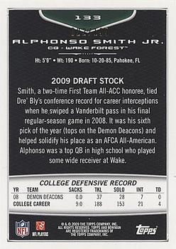 2009 Bowman Draft Picks - Blue #133 Alphonso Smith Back