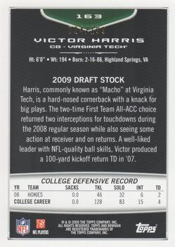 2009 Bowman Draft Picks - Blue #163 Victor Harris Back