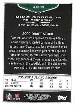 2009 Bowman Draft Picks - Blue #169 Mike Goodson Back