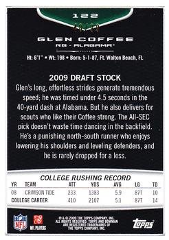 2009 Bowman Draft Picks - Bronze #122 Glen Coffee Back