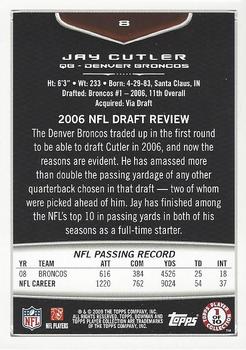2009 Bowman Draft Picks - Red #8 Jay Cutler Back