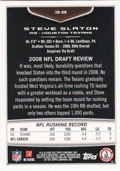 2009 Bowman Draft Picks - Red #38 Steve Slaton Back
