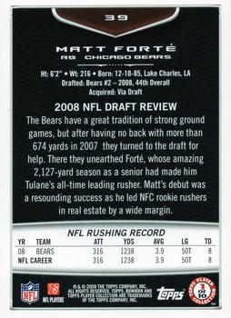 2009 Bowman Draft Picks - Red #39 Matt Forte Back