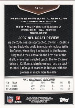 2009 Bowman Draft Picks - Red #44 Marshawn Lynch Back
