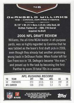 2009 Bowman Draft Picks - Red #46 DeAngelo Williams Back