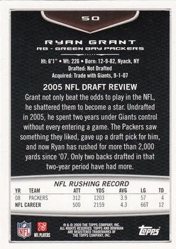 2009 Bowman Draft Picks - Red #50 Ryan Grant Back