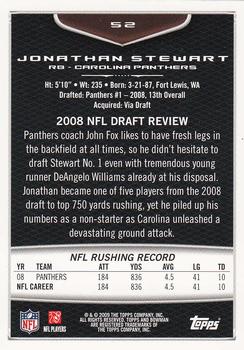 2009 Bowman Draft Picks - Red #52 Jonathan Stewart Back