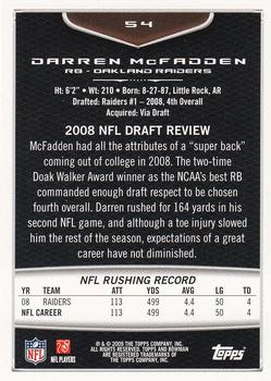 2009 Bowman Draft Picks - Red #54 Darren McFadden Back