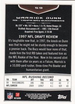 2009 Bowman Draft Picks - Red #59 Warrick Dunn Back