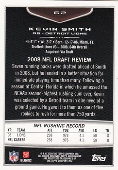 2009 Bowman Draft Picks - Red #62 Kevin Smith Back
