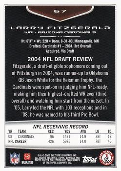 2009 Bowman Draft Picks - Red #67 Larry Fitzgerald Back