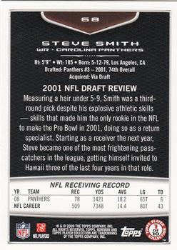 2009 Bowman Draft Picks - Red #68 Steve Smith Back