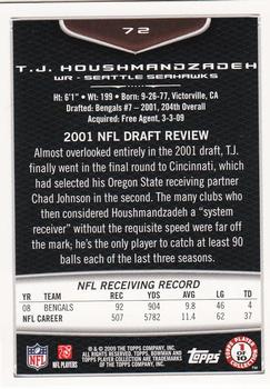2009 Bowman Draft Picks - Red #72 T.J. Houshmandzadeh Back