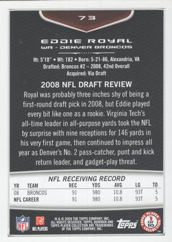 2009 Bowman Draft Picks - Red #73 Eddie Royal Back