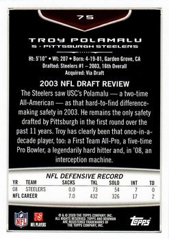 2009 Bowman Draft Picks - Red #75 Troy Polamalu Back