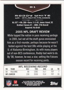 2009 Bowman Draft Picks - Red #81 Roddy White Back