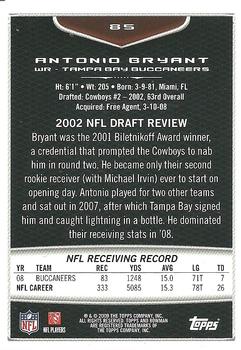 2009 Bowman Draft Picks - Red #85 Antonio Bryant Back