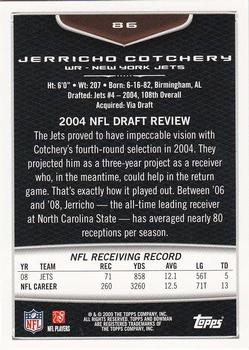2009 Bowman Draft Picks - Red #86 Jerricho Cotchery Back