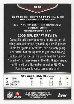 2009 Bowman Draft Picks - Red #90 Greg Camarillo Back