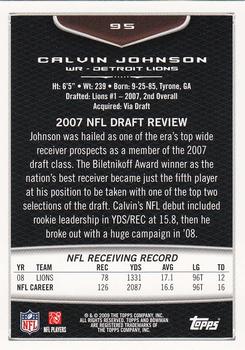 2009 Bowman Draft Picks - Red #95 Calvin Johnson Back
