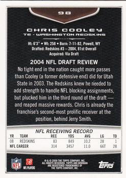 2009 Bowman Draft Picks - Red #98 Chris Cooley Back