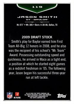 2009 Bowman Draft Picks - Red #119 Jason Smith Back