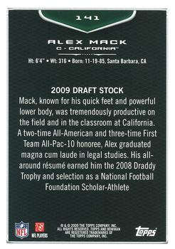 2009 Bowman Draft Picks - Red #141 Alex Mack Back