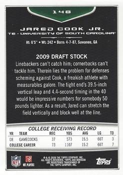 2009 Bowman Draft Picks - Red #148 Jared Cook Jr. Back