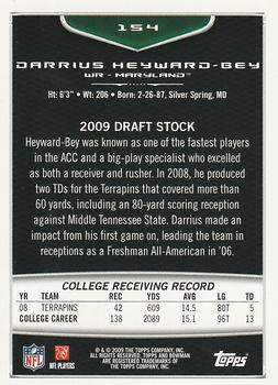 2009 Bowman Draft Picks - Red #154 Darrius Heyward-Bey Back