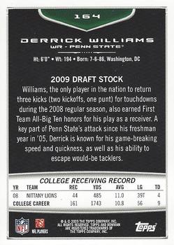 2009 Bowman Draft Picks - Red #164 Derrick Williams Back