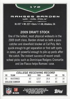 2009 Bowman Draft Picks - Red #172 Ramses Barden Back