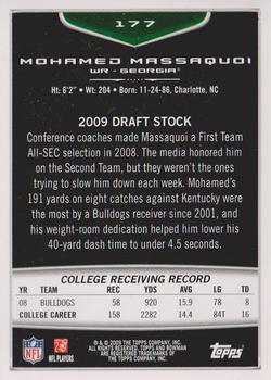 2009 Bowman Draft Picks - Red #177 Mohamed Massaquoi Back