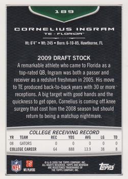 2009 Bowman Draft Picks - Red #189 Cornelius Ingram Back