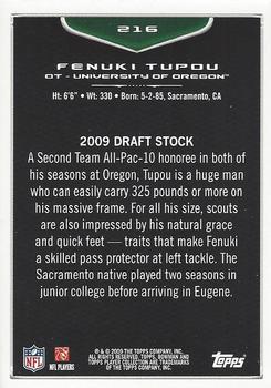 2009 Bowman Draft Picks - Red #216 Fenuki Tupou Back