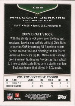 2009 Bowman Draft Picks - Platinum #125 Malcolm Jenkins Back