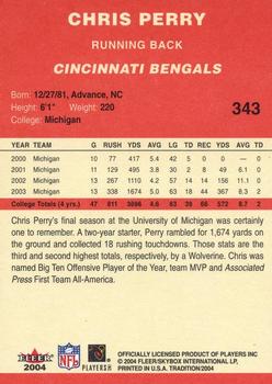 2004 Fleer Tradition #343 Chris Perry Back