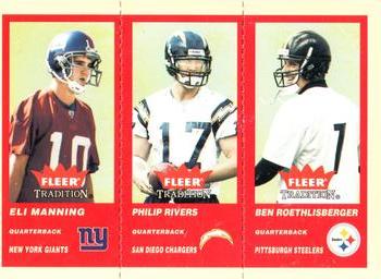 2004 Fleer Tradition #351 Eli Manning / Philip Rivers / Ben Roethlisberger Front