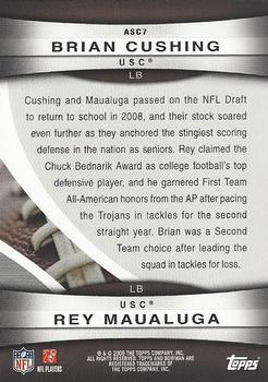 2009 Bowman Draft Picks - '09 Rookie All-Stars Combos #ASC7 Brian Cushing / Rey Maualuga Back