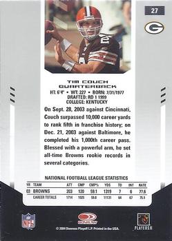 2004 Leaf Certified Materials #27 Tim Couch Back