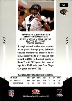 2004 Leaf Certified Materials #52 Byron Leftwich Back