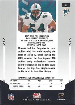 2004 Leaf Certified Materials #67 Zach Thomas Back