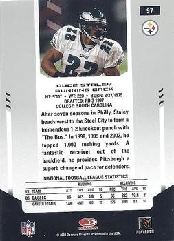 2004 Leaf Certified Materials #97 Duce Staley Back
