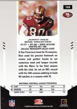 2004 Leaf Certified Materials #144 Jerry Rice Back