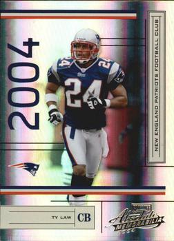 2004 Playoff Absolute Memorabilia #85 Ty Law Front