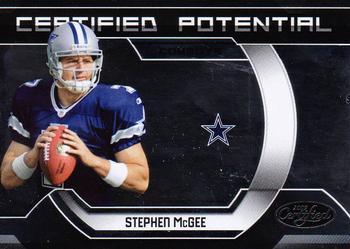 2009 Donruss Certified - Certified Potential #6 Stephen McGee Front