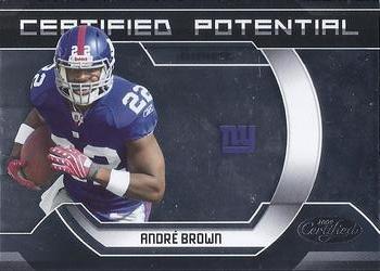 2009 Donruss Certified - Certified Potential #7 Andre Brown Front
