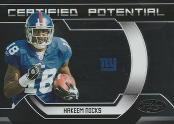 2009 Donruss Certified - Certified Potential #23 Hakeem Nicks Front