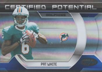 2009 Donruss Certified - Certified Potential Blue #19 Pat White Front