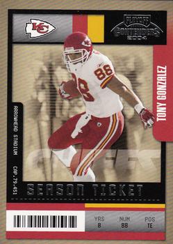 2004 Playoff Contenders #50 Tony Gonzalez Front